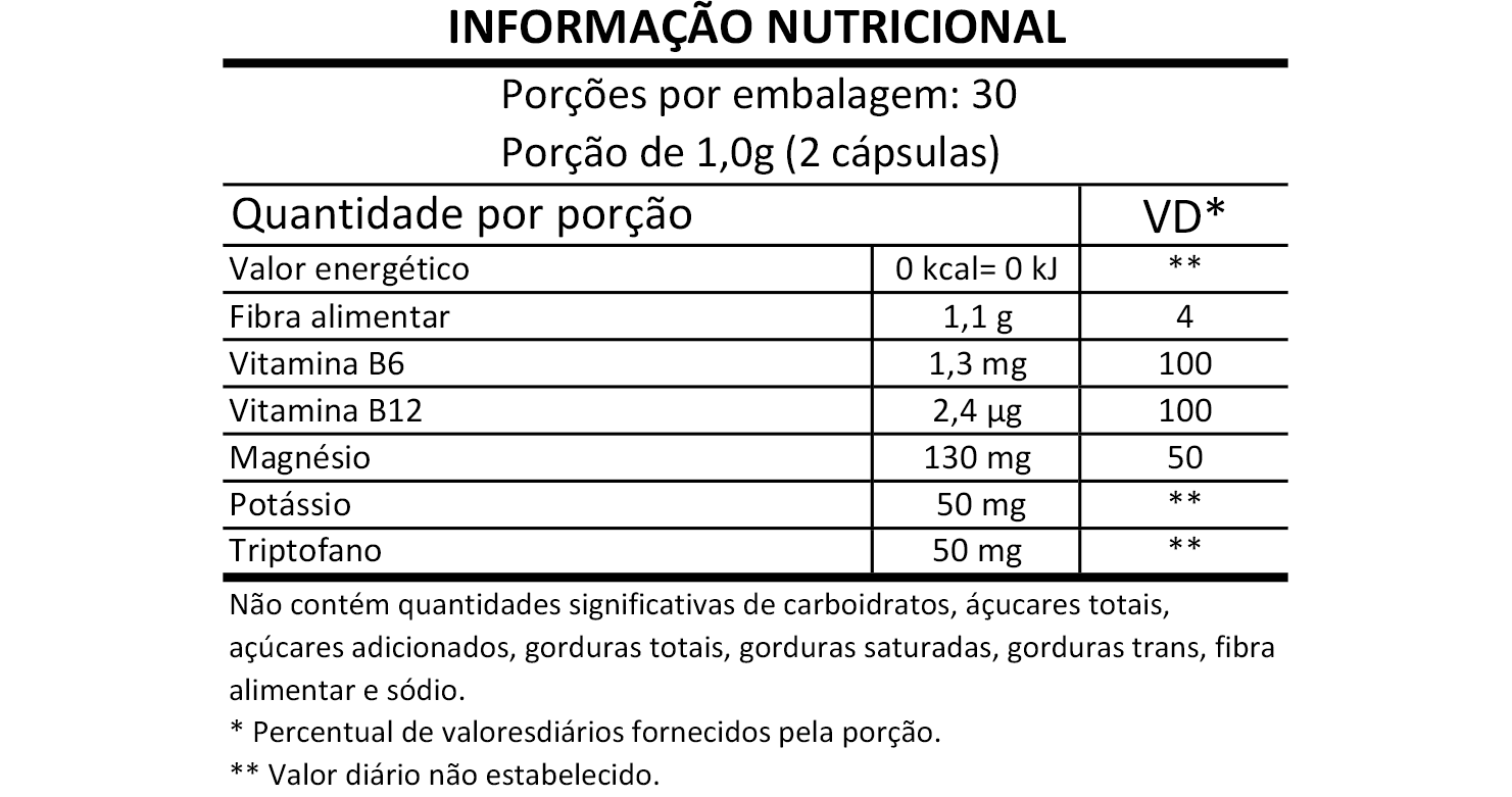 Informação Nutricional - CLINOCALM